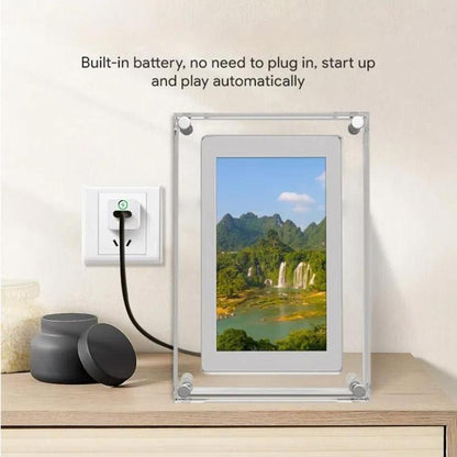 10.1 inch Transparent Acrylic Digital Photo Frame Video Picture Music Player Electronic Album Gift(EU Plug) - 11 inch Below by buy2fix | Online Shopping UK | buy2fix