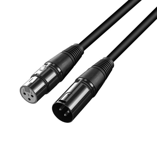 VEGGIEG Male to Female Microphone Stereo Microphone Cable Amplifier XLR Balanced Copper Cannon Audio Cable, Length: 5m(Black)