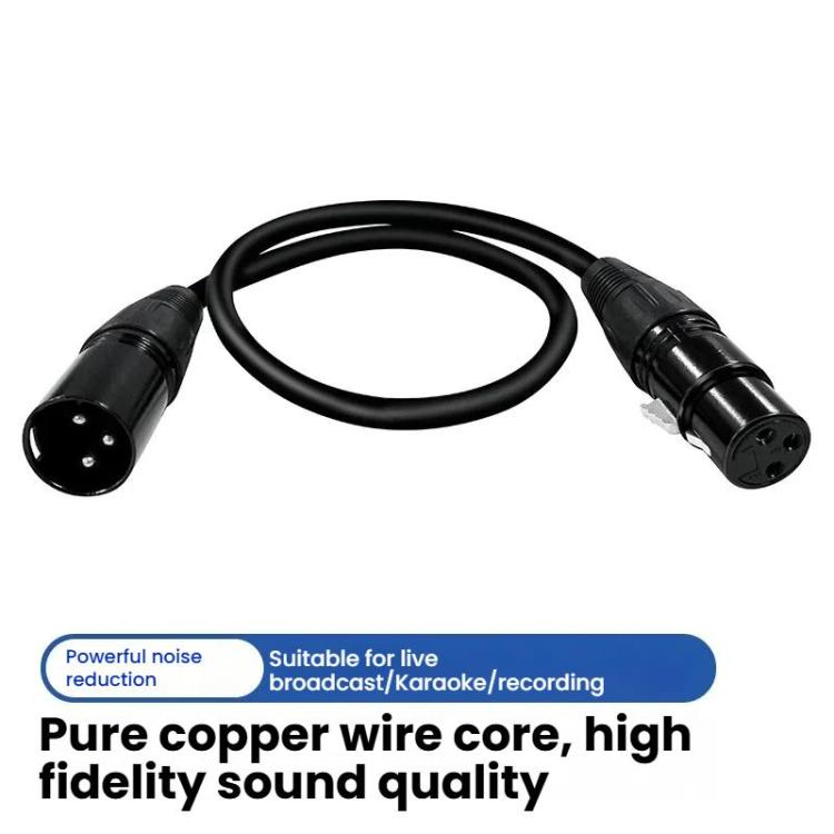 VEGGIEG Male to Female Microphone Stereo Microphone Cable Amplifier XLR Balanced Copper Cannon Audio Cable, Length: 8m(Black) - Microphone Audio Cable & Connector by VEGGIEG | Online Shopping UK | buy2fix