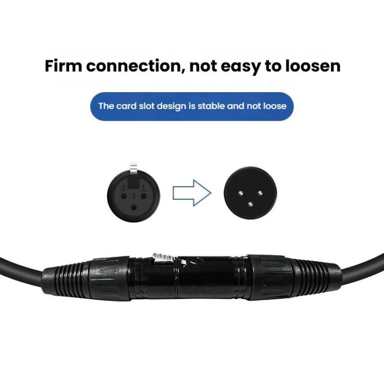 VEGGIEG Male to Female Microphone Stereo Microphone Cable Amplifier XLR Balanced Copper Cannon Audio Cable, Length: 5m(Black) - Microphone Audio Cable & Connector by VEGGIEG | Online Shopping UK | buy2fix