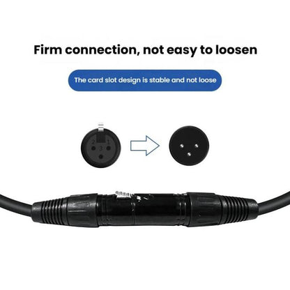 VEGGIEG Male to Female Microphone Stereo Microphone Cable Amplifier XLR Balanced Copper Cannon Audio Cable, Length: 1m(Black) - Microphone Audio Cable & Connector by VEGGIEG | Online Shopping UK | buy2fix