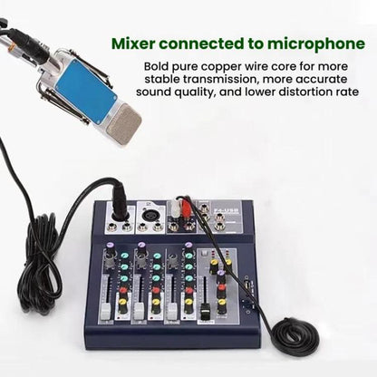 VEGGIEG Male to Female Microphone Stereo Microphone Cable Amplifier XLR Balanced Copper Cannon Audio Cable, Length: 1m(Black) - Microphone Audio Cable & Connector by VEGGIEG | Online Shopping UK | buy2fix