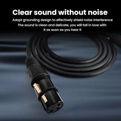 VEGGIEG Male to Female Microphone Stereo Microphone Cable Amplifier XLR Balanced Copper Cannon Audio Cable, Length: 0.5m(Black) - Microphone Audio Cable & Connector by VEGGIEG | Online Shopping UK | buy2fix
