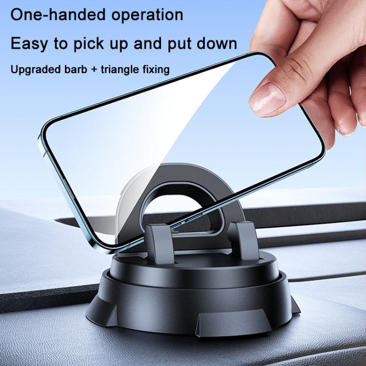Car Navigation Stand Car Phone Holder 360 Rotating Powerful Adsorption Dashboard Multifunctional Phone Holder(Black) - Universal Car Holders by buy2fix | Online Shopping UK | buy2fix