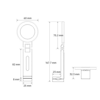 Travel Portable Magnetic Phone Holder Flexible Rotation Hands-Free Airplane Phone Mount(Silver) - Desktop Holder by buy2fix | Online Shopping UK | buy2fix
