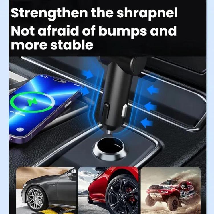 100W Metal Car Retractable Cable Cigarette Lighter Charger, Specification: 8 Pin+TYPE-C - Car Charger by buy2fix | Online Shopping UK | buy2fix