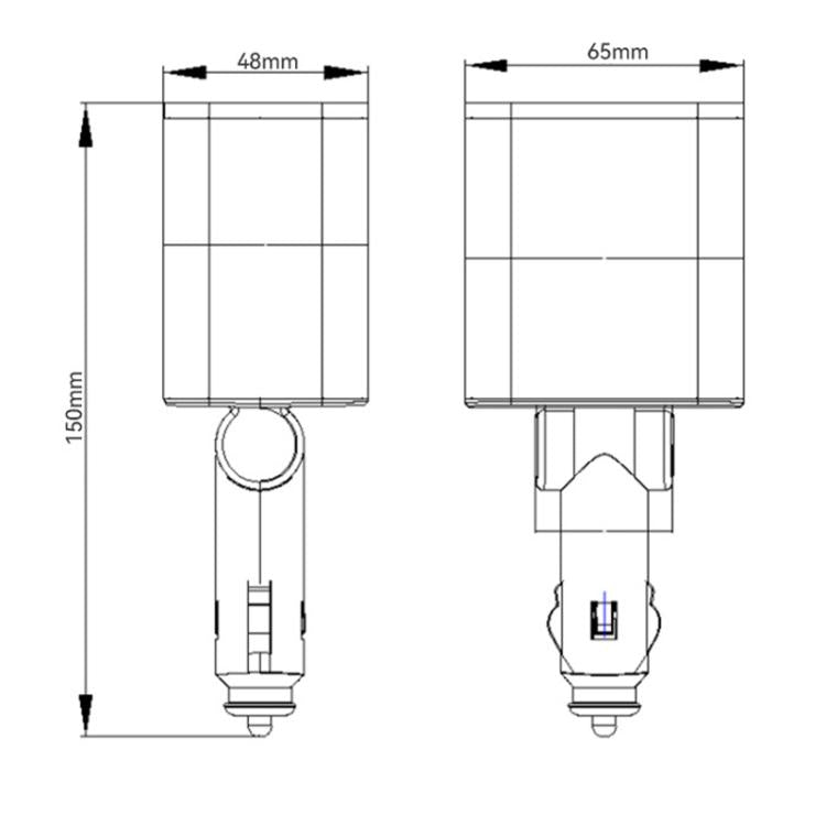 120W 1 To 2 Retractable USB Car Fast Charging Charger With Cigarette Lighter(8 Pin+TYPE-C) - Car Charger by buy2fix | Online Shopping UK | buy2fix
