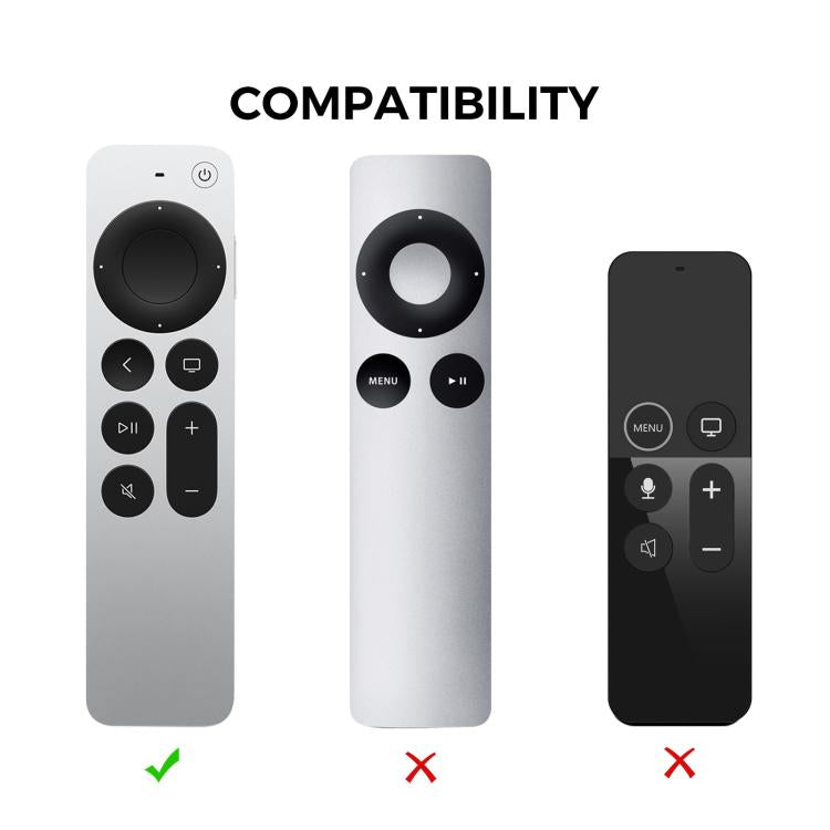 For Apple TV Siri Remote 2 / 3 AhaStyle PT167 Remote Control Silicone Protective Case(Black) - Remote Control Covers by AhaStyle | Online Shopping UK | buy2fix
