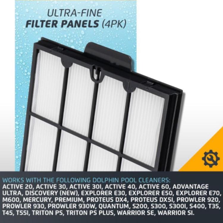 9991467-R4 Ultra-Fine Filter Panels Set For Dolphin Active 20 Explorer E30 M600 Proteus - Swimming Pool Parts by buy2fix | Online Shopping UK | buy2fix