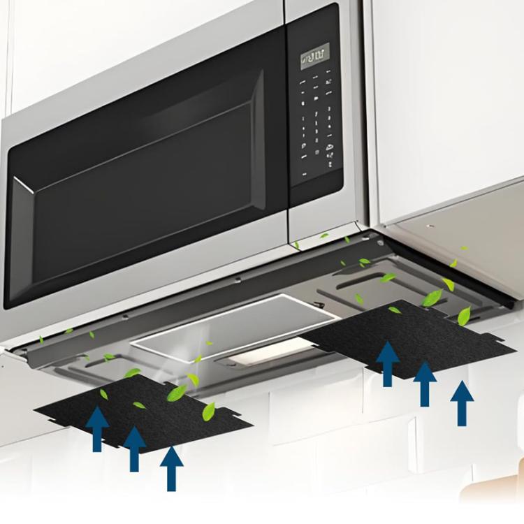 4pcs /Pack Microwave Filter Cotton For KitchenAid KMLS311HBL/ Whirlpool YKMLS311 YWML55011, WML75011 - Microwave Oven Parts by buy2fix | Online Shopping UK | buy2fix