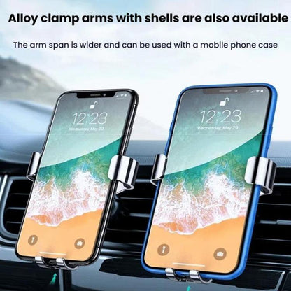 Air Outlet Clip-on Gravity 360-degree Rotating Car Phone Holder, Color: Gray Eagle Beak Clip - Universal Car Holders by buy2fix | Online Shopping UK | buy2fix