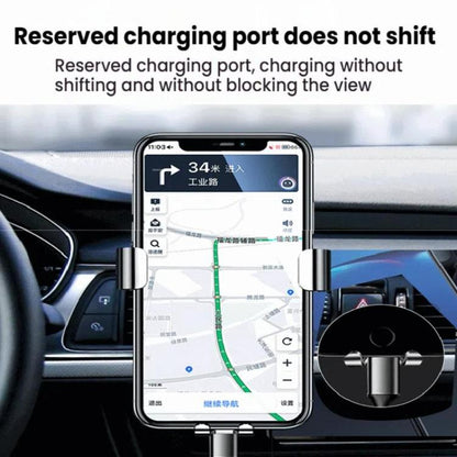 Air Outlet Clip-on Gravity 360-degree Rotating Car Phone Holder, Color: Gray Eagle Beak Clip - Universal Car Holders by buy2fix | Online Shopping UK | buy2fix