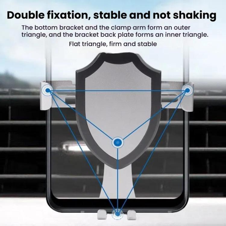 Air Outlet Clip-on Gravity 360-degree Rotating Car Phone Holder, Color: Gray Eagle Beak Clip - Universal Car Holders by buy2fix | Online Shopping UK | buy2fix