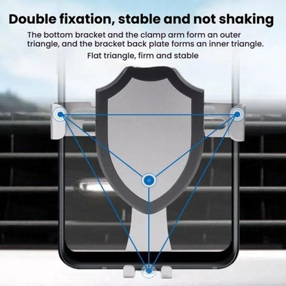 Air Outlet Clip-on Gravity 360-degree Rotating Car Phone Holder, Color: Gray Eagle Beak Clip - Universal Car Holders by buy2fix | Online Shopping UK | buy2fix