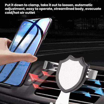 Air Outlet Clip-on Gravity 360-degree Rotating Car Phone Holder, Color: Gold Eagle Beak Clip - Universal Car Holders by buy2fix | Online Shopping UK | buy2fix