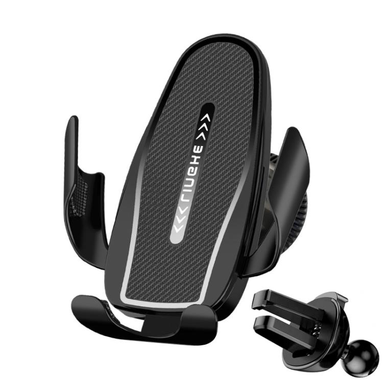 Carbon Fiber Clip-on Gravity Air Outlet Car Phone Holder, Color: Black Hawkbill Clip - Universal Car Holders by buy2fix | Online Shopping UK | buy2fix