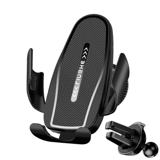 Carbon Fiber Clip-on Gravity Air Outlet Car Phone Holder, Color: Black Hawkbill Clip - Universal Car Holders by buy2fix | Online Shopping UK | buy2fix