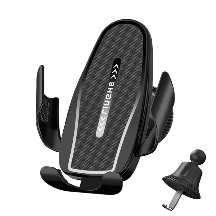 Carbon Fiber Clip-on Gravity Air Outlet Car Phone Holder, Color: Black Hook Clip - Universal Car Holders by buy2fix | Online Shopping UK | buy2fix