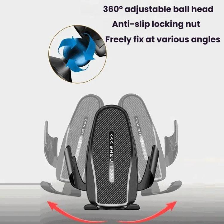 Carbon Fiber Clip-on Gravity Air Outlet Car Phone Holder, Color: Black Hawkbill Clip - Universal Car Holders by buy2fix | Online Shopping UK | buy2fix