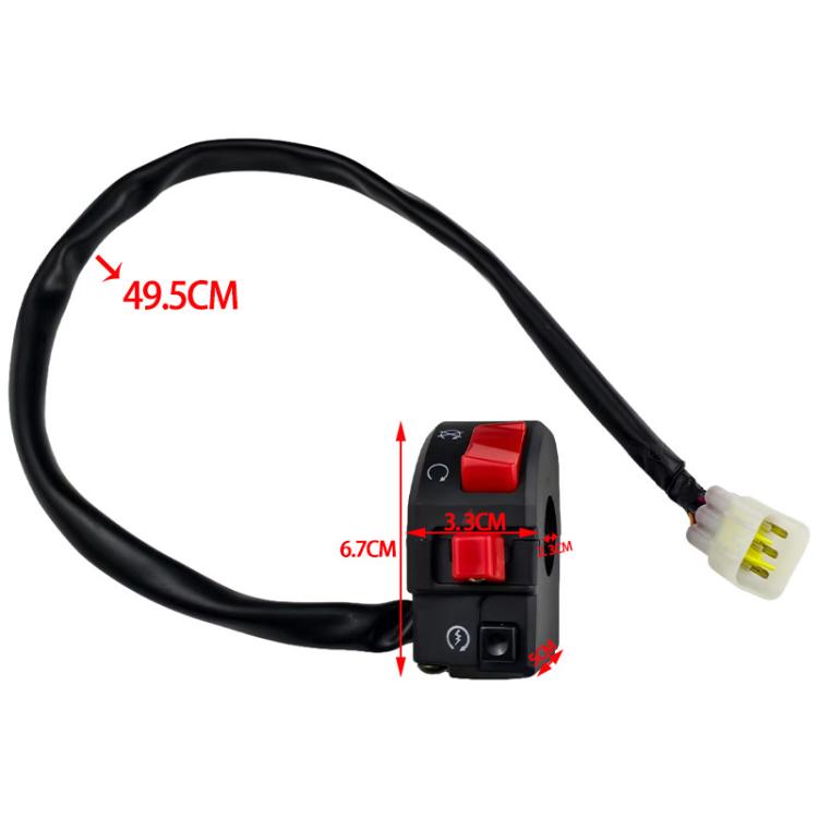 For Ducati Motorcycle Right Handlebar Combination Switch With Double Flash(BZKG) - Electrical System by buy2fix | Online Shopping UK | buy2fix