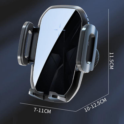 15W Wireless Induction Snap-on Charging Car Air Outlet Phone Holder, Color: White + Car Charger Head - Wireless Charger Holders by buy2fix | Online Shopping UK | buy2fix