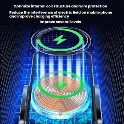 15W Wireless Induction Snap-on Charging Car Air Outlet Phone Holder, Color: Black + Car Charger Head - Wireless Charger Holders by buy2fix | Online Shopping UK | buy2fix