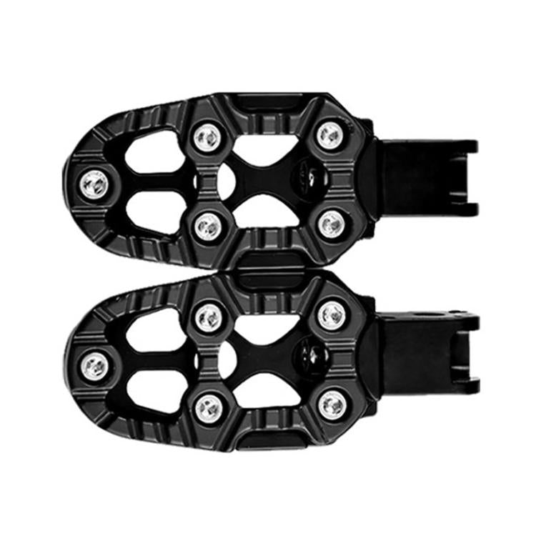 JT-001-1 CNC Aluminum Alloy Wear-resistant and Non-slip Pedals Universal Rear Pedals(Black) - Replacement Parts by buy2fix | Online Shopping UK | buy2fix