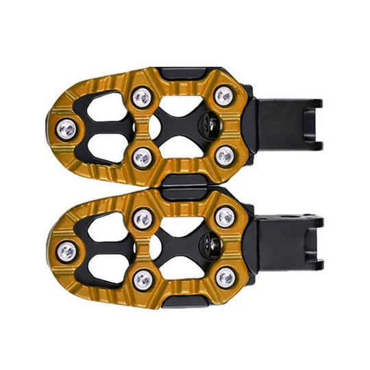 JT-001-1 CNC Aluminum Alloy Wear-resistant and Non-slip Pedals Universal Rear Pedals(Yellow)