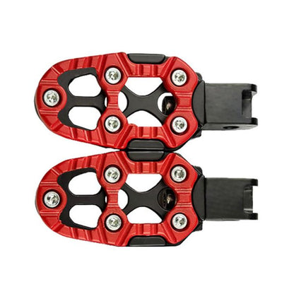 JT-001-1 CNC Aluminum Alloy Wear-resistant and Non-slip Pedals Universal Rear Pedals(Red) - Replacement Parts by buy2fix | Online Shopping UK | buy2fix