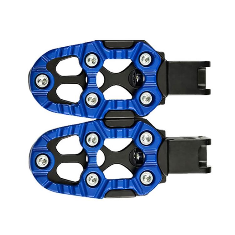 JT-001-1 CNC Aluminum Alloy Wear-resistant and Non-slip Pedals Universal Rear Pedals(Blue) - Replacement Parts by buy2fix | Online Shopping UK | buy2fix