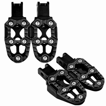 JT-001-1 CNC Aluminum Alloy Wear-resistant and Non-slip Pedals Universal Rear Pedals(White) - Replacement Parts by buy2fix | Online Shopping UK | buy2fix