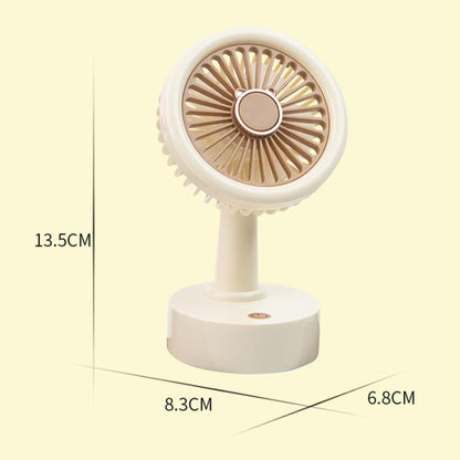 Student USB Small Desktop Fan Replaceable Animal Ears Multi-Speed Lithium Battery Mute Fan, Color: Beige Deer - Electric Fans by buy2fix | Online Shopping UK | buy2fix