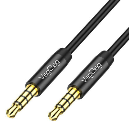 VegGieg 3.5mm Male To Male Aux Audio Cable Phone Computer Car Earphone Listening Audio Connection Cable, Length: 2m(Black) - Microphone Audio Cable & Connector by VegGieg | Online Shopping UK | buy2fix