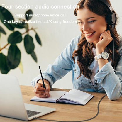 VegGieg 3.5mm Male To Male Aux Audio Cable Phone Computer Car Earphone Listening Audio Connection Cable, Length: 2m(Black) - Microphone Audio Cable & Connector by VegGieg | Online Shopping UK | buy2fix