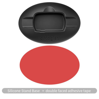 For Insta360 X5 / X4 aMagisn Silicone Base Desktop Stand Car Dashboard Holder(Black) - Mount & Holder by aMagisn | Online Shopping UK | buy2fix