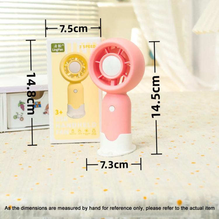 Handheld Rechargeable Fan Outdoor Camping Cooling Fan With Phone Holder Base(Pink) - Electric Fans by buy2fix | Online Shopping UK | buy2fix