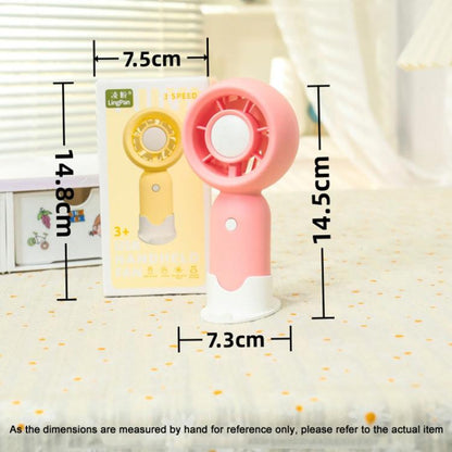 Handheld Rechargeable Fan Outdoor Camping Cooling Fan With Phone Holder Base(Yellow) - Electric Fans by buy2fix | Online Shopping UK | buy2fix