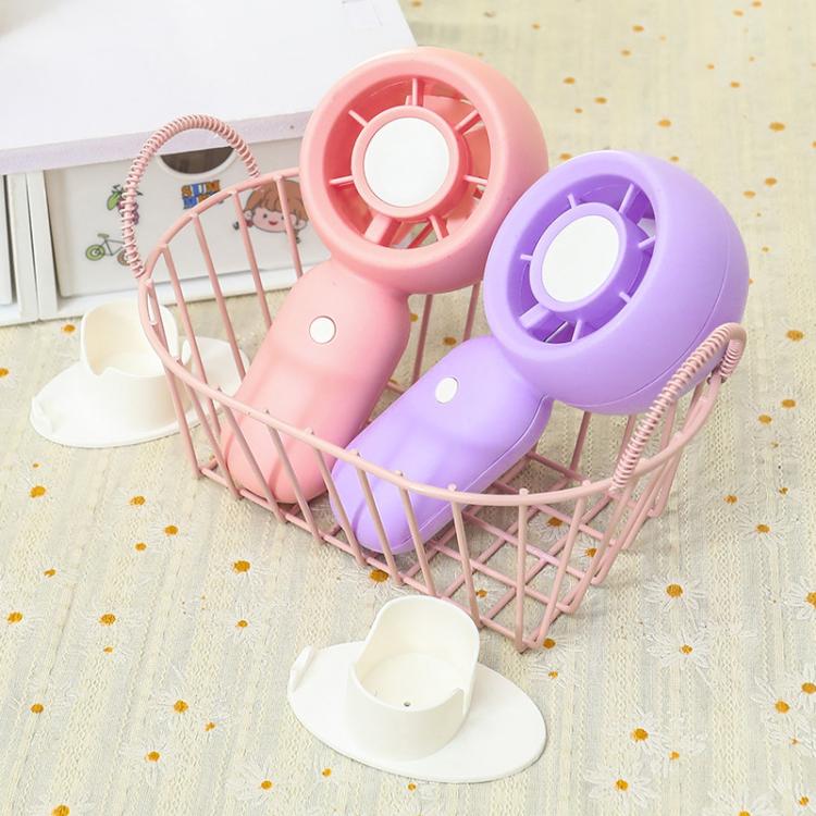 Handheld Rechargeable Fan Outdoor Camping Cooling Fan With Phone Holder Base(Pink) - Electric Fans by buy2fix | Online Shopping UK | buy2fix