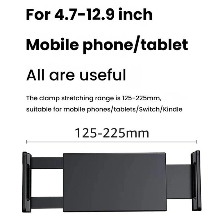 For 4.7-12.9inch Cell Phone Tablet PC Universal Bracket Base 360 Rotation Foldable Wall Mounted Support Holder Clip(Dark Gray) - Shower & Wall Mounts by buy2fix | Online Shopping UK | buy2fix