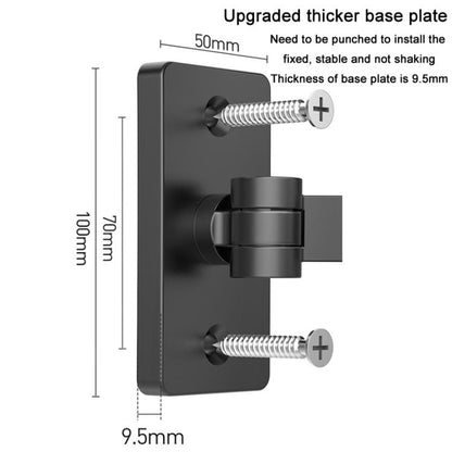 For 4.7-12.9inch Cell Phone Tablet PC Universal Bracket Base 360 Rotation Foldable Wall Mounted Support Holder Clip(Dark Gray) - Shower & Wall Mounts by buy2fix | Online Shopping UK | buy2fix