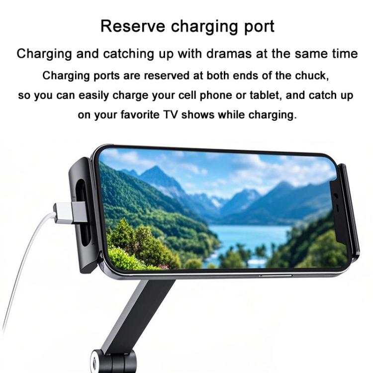 For 4.7-12.9inch Cell Phone Tablet PC Universal Bracket Base 360 Rotation Foldable Wall Mounted Support Holder Clip(White) - Shower & Wall Mounts by buy2fix | Online Shopping UK | buy2fix