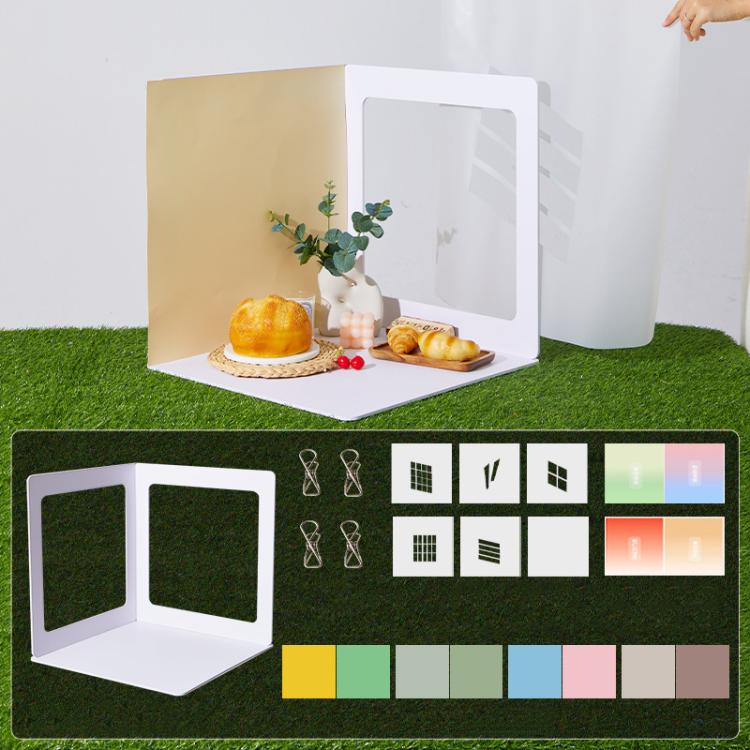 19pcs /Set 3D Shooting Background Board Live Broadcast Product Photography Props, Size: 60cm - Solid Color by buy2fix | Online Shopping UK | buy2fix