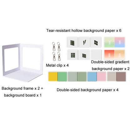 19pcs /Set 3D Shooting Background Board Live Broadcast Product Photography Props, Size: 60cm - Solid Color by buy2fix | Online Shopping UK | buy2fix