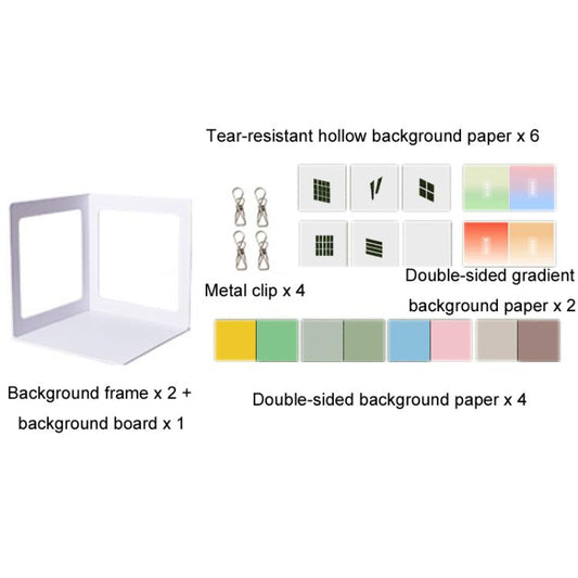 19pcs /Set 3D Shooting Background Board Live Broadcast Product Photography Props, Size: 35cm - Solid Color by buy2fix | Online Shopping UK | buy2fix