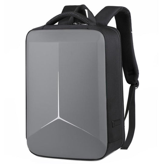15.6-16.6 Inch Hard Shell Laptop Backpack with USB+Type-C Charging Ports Unisex Anti-Theft  Business Travel Bag Gray