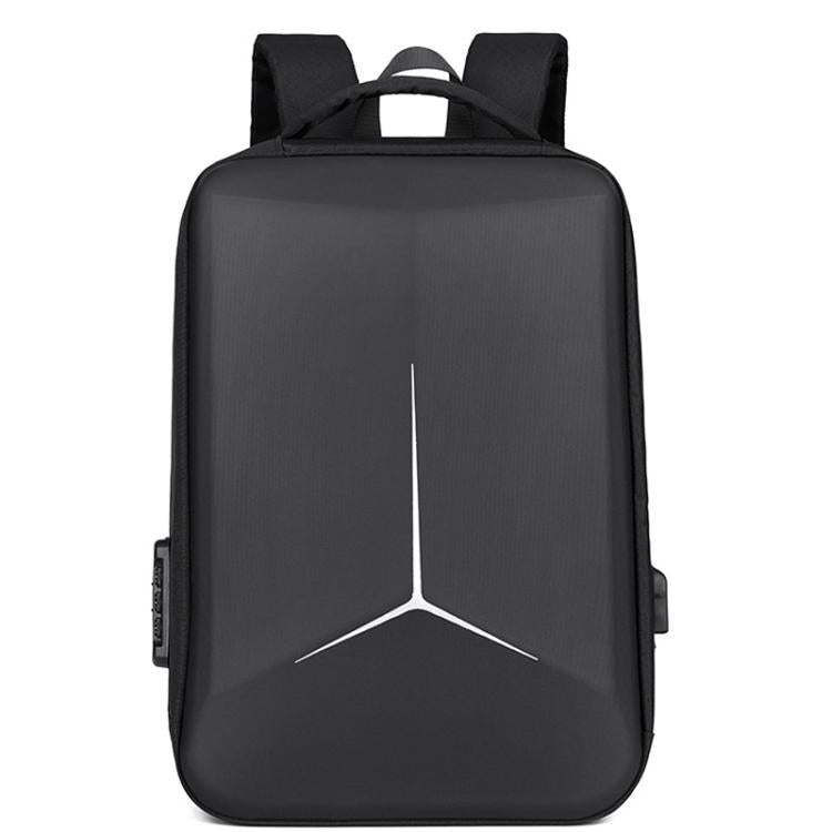 15.6-16.6 Inch Hard Shell Laptop Backpack with USB+Type-C Charging Ports Unisex Anti-Theft  Business Travel Bag Airbag Black - Backpack by buy2fix | Online Shopping UK | buy2fix