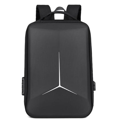 15.6-16.6 Inch Hard Shell Laptop Backpack with USB+Type-C Charging Ports Unisex Anti-Theft  Business Travel Bag Airbag Black - Backpack by buy2fix | Online Shopping UK | buy2fix