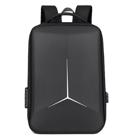 15.6-16.6 Inch Hard Shell Laptop Backpack with USB+Type-C Charging Ports Unisex Anti-Theft  Business Travel Bag Airbag Black - Backpack by buy2fix | Online Shopping UK | buy2fix