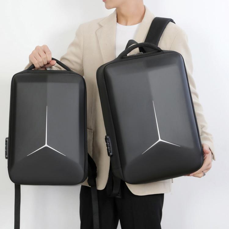 15.6-16.6 Inch Hard Shell Laptop Backpack with USB+Type-C Charging Ports Unisex Anti-Theft  Business Travel Bag Airbag Blue - Backpack by buy2fix | Online Shopping UK | buy2fix