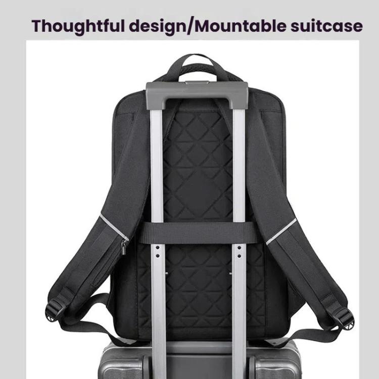 15.6-16.6 Inch Hard Shell Laptop Backpack with USB+Type-C Charging Ports Unisex Anti-Theft  Business Travel Bag Gray - Backpack by buy2fix | Online Shopping UK | buy2fix